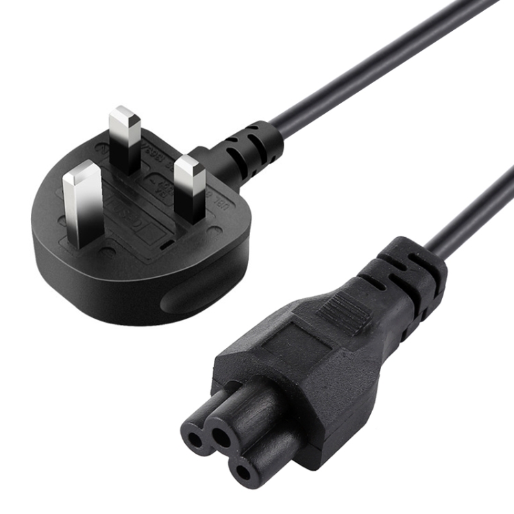 High Quality 3 Prong Style UK Notebook AC Power Cord, Length: 1.2m 1.5m 1.8m 2.0m