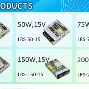 LRS-350-15 Mean Well 350W 15V 23.2A Ac Dc Single Output Enclosed SMPS Switching Power Supply