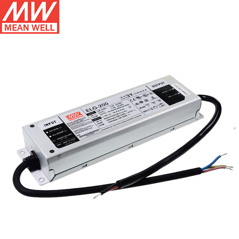 MEAN WELL ELG-200 Series 200W Constant Voltage + Constant Current LED Driver with IP67/IP65