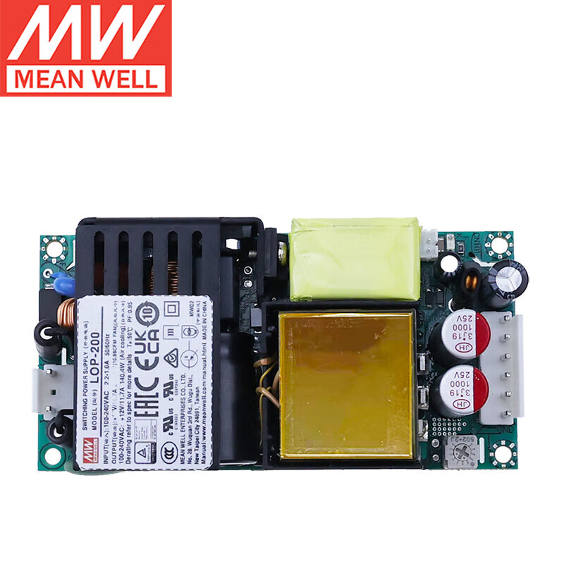 MEAN WELL LOP-200 Series Open Frame Power Supply for Medical, Industrial & ITE Applications