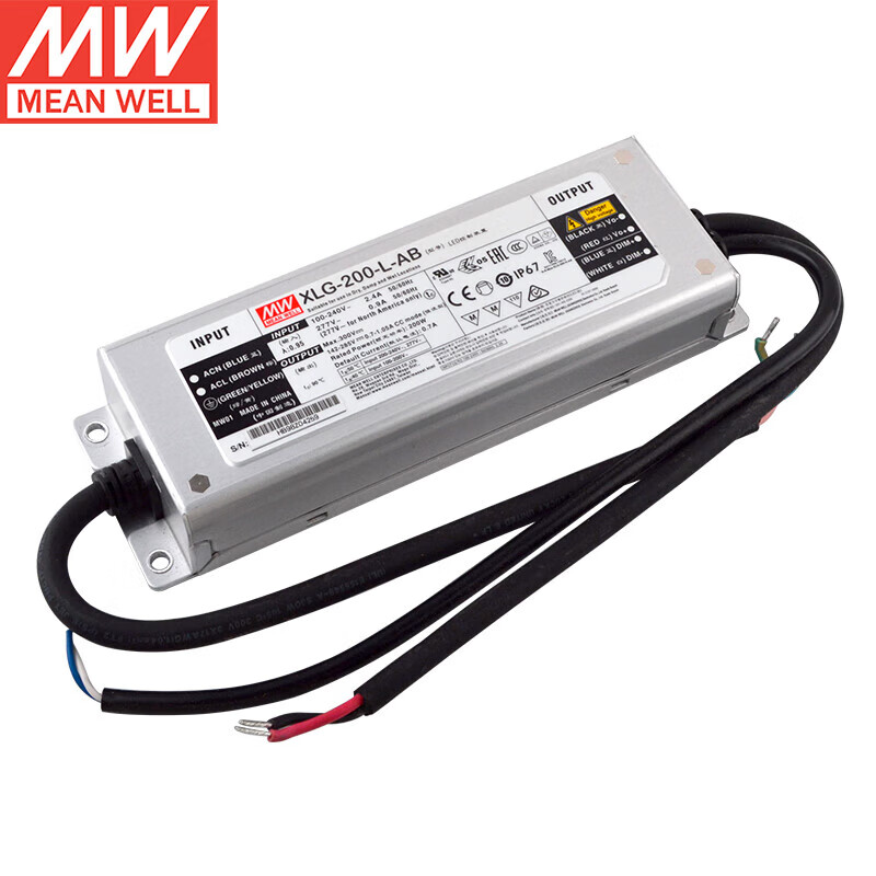 MEAN WELL XLG Series 20W-320W Constant Power Mode LED Drivers with IP67 for Outdoor Lighting