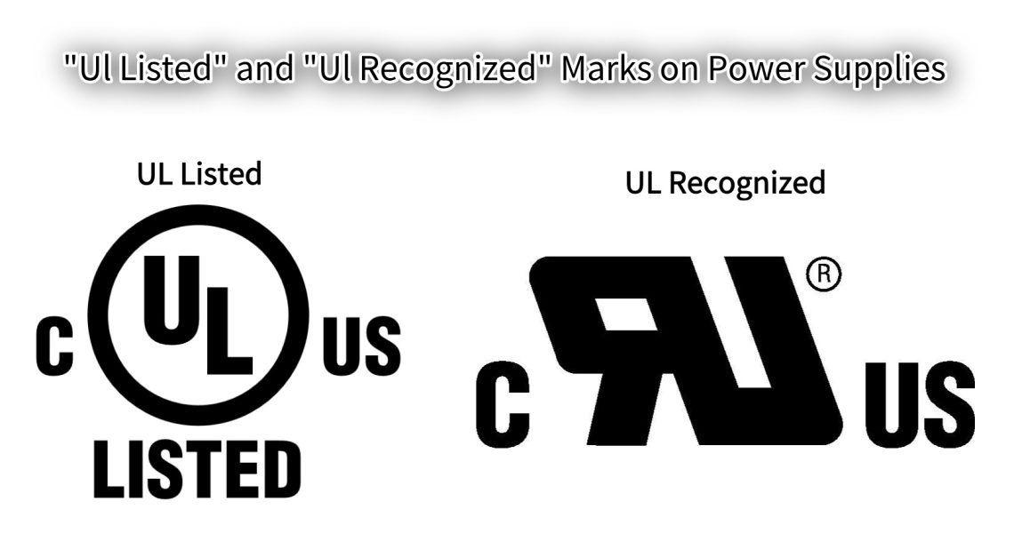 Ul Listed and Ul Recognized Marks on Power Supplies